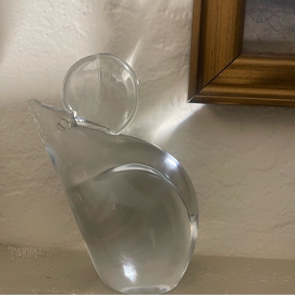 Vintage Maleras Sweden Blown Glass Mouse Figurine Signed - Picture 3 of 6